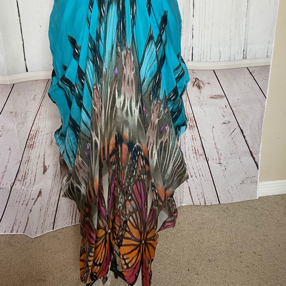 Bebe Maxi Dress 100% silk - Picture 3 of 12